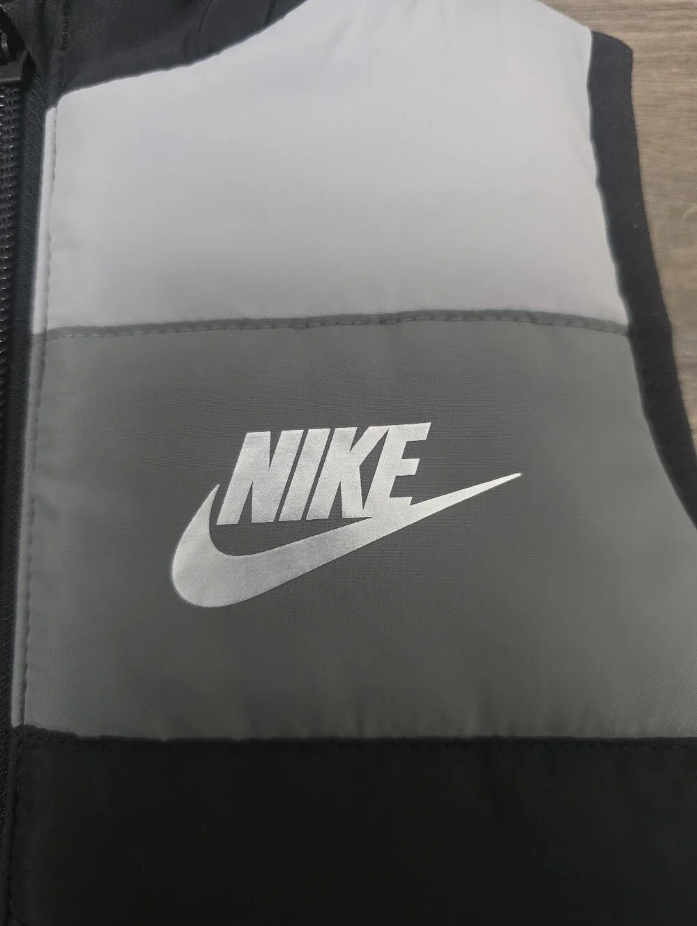Nike Puffer Vest Infant 12 Month Black Grey